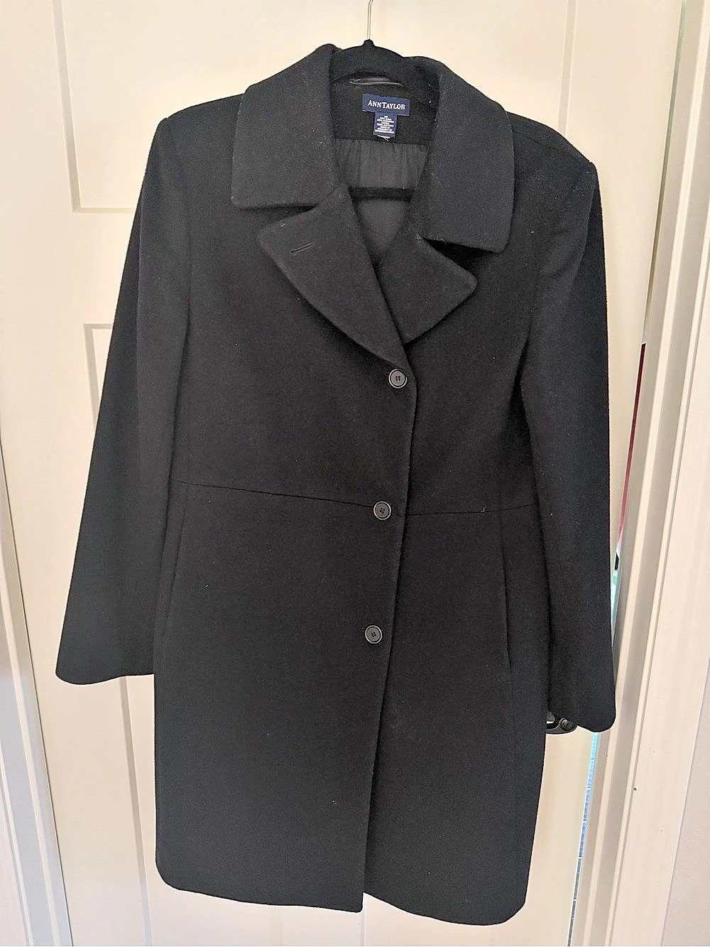 Ann Taylor Women's Black Coat Size 10